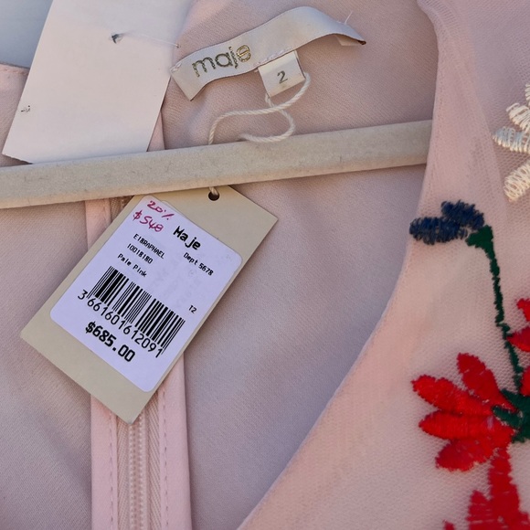 NWT Maje pink floral gown - Picture 5 of 8